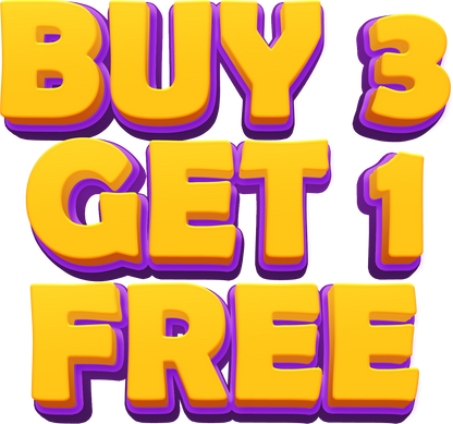 Buy 3 Get 1 3D Creative Text Stiker PNG